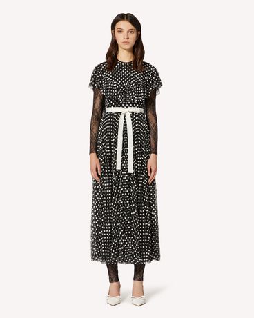 REDValentino Tulle dress with flower embroidery