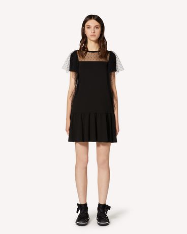 REDValentino Robe en jersey avec tulle au point d’esprit