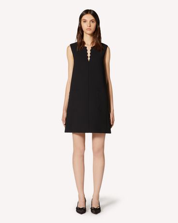 REDValentino Scallop detail bicolor fused tech dress