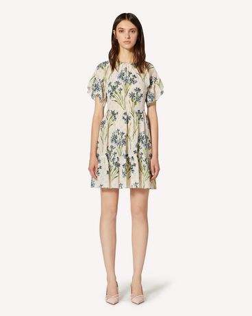 REDValentino Silk dress with Fleur-de-lis print