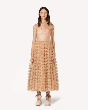 REDValentino Glitter polka dot tulle special dress