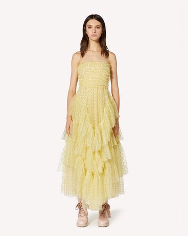 REDValentino Glitter polka dot tulle special dress