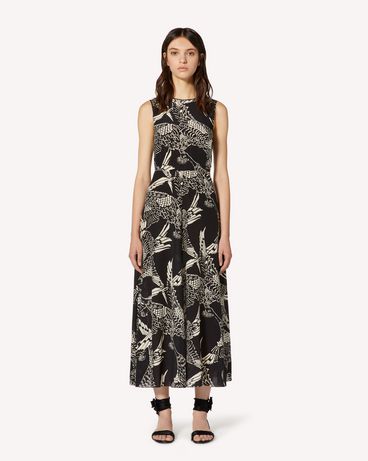 REDValentino Silk dress with Phoenicians print