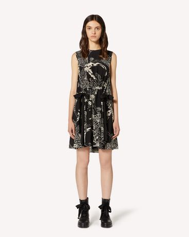 REDValentino Silk dress with Phoenicians print