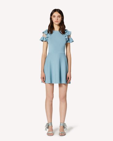 REDValentino Abito in viscosa elasticizzata e tulle point d'esprit