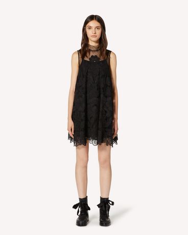 REDValentino Organza cut out embroidered point d'esprit tulle dress