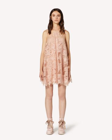 REDValentino Organza cut out embroidered point d'esprit tulle dress