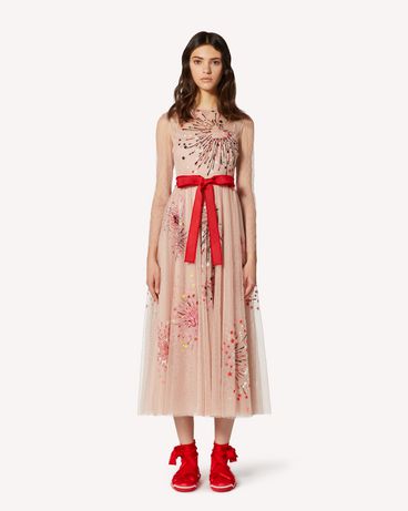REDValentino EXCLUSIVE CAPSULE COLLECTION
Point d'esprit tulle dress with Fireworks embroidery