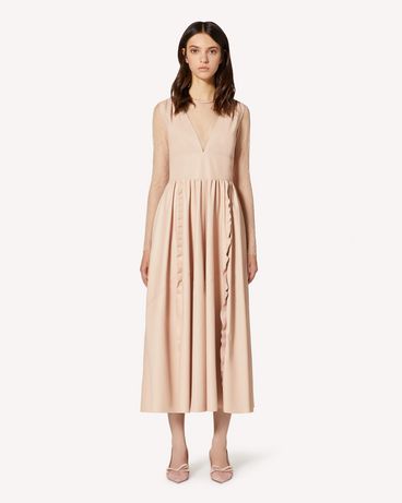 REDValentino Leather dress with ruffle details