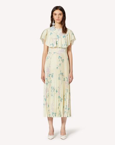 REDValentino Jasmine Vines crepe de chine dress