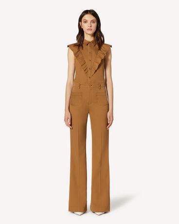 REDValentino Cotton gabardine flared jumpsuit
