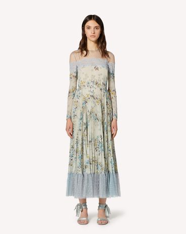 REDValentino Floral Flounces printed muslin dress