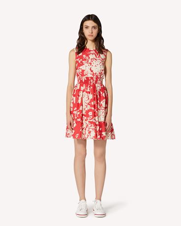 REDValentino Graphic Flora printed cotton dress