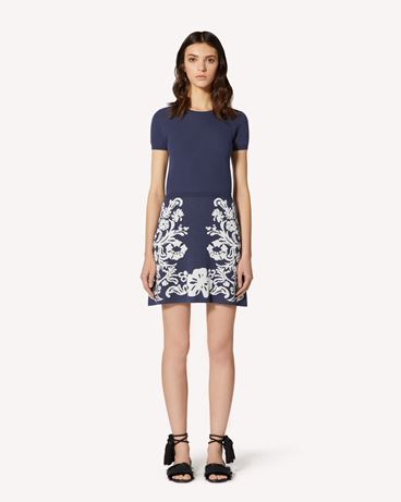 REDValentino Stretch viscose dress with jacquard Graphic Flora detail