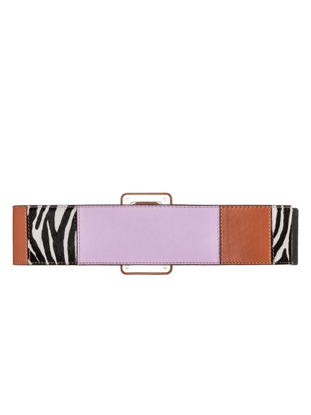 Belt Marni Belt in nappa and pony patchwork 70s Woman