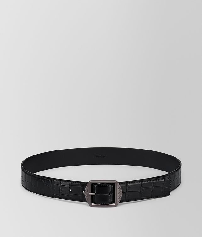 BOTTEGA VENETA NERO CROCODILE BELT Belt Man fp