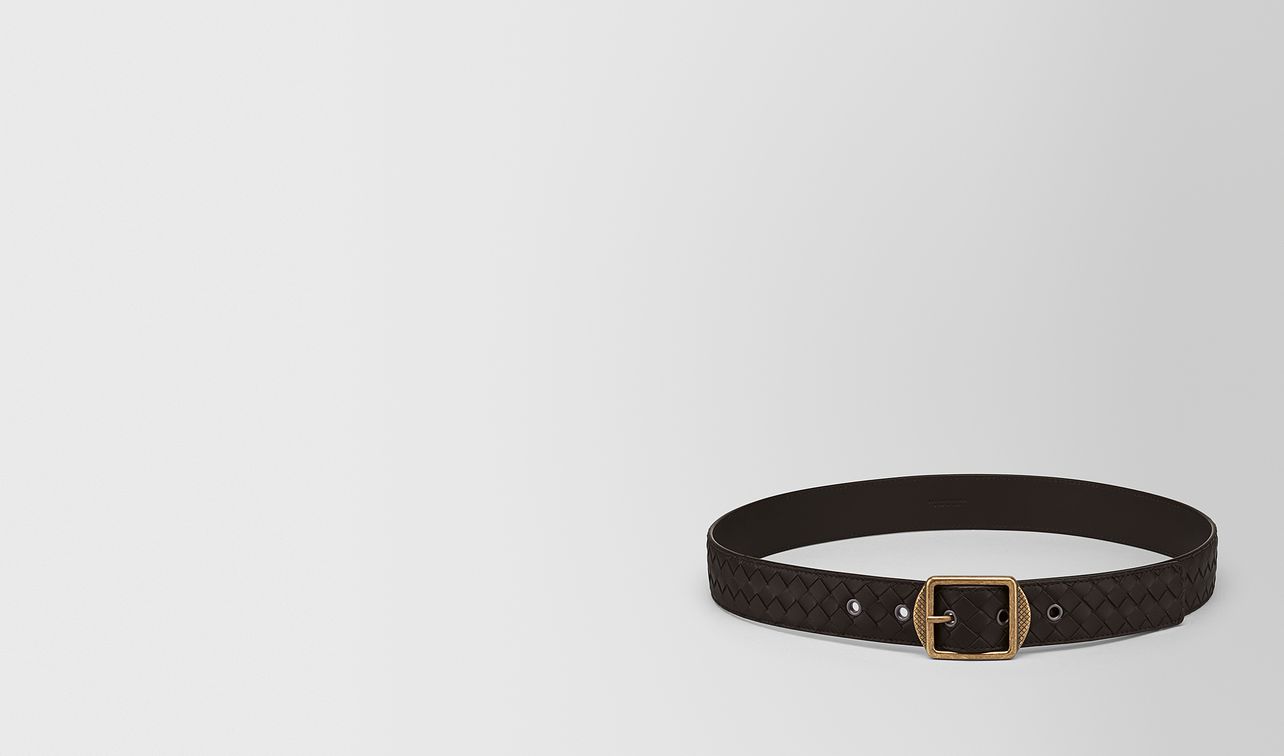 espresso intrecciato nappa belt landing