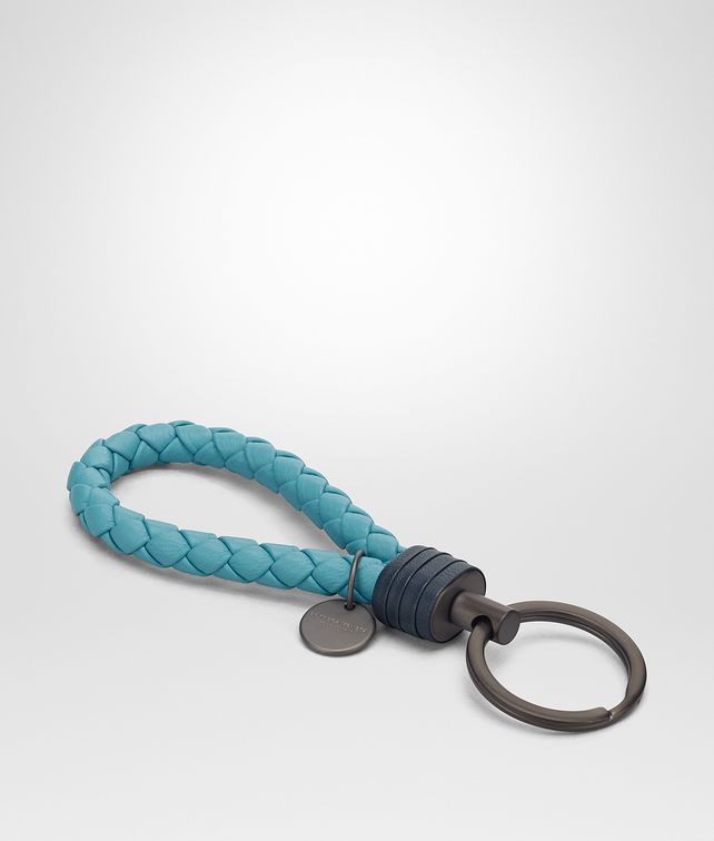 BOTTEGA VENETA AQUA INTRECCIATO NAPPA KEY RING Keyring or Bracelets E fp