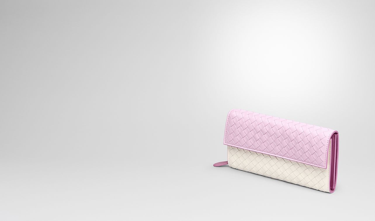 dragee intrecciato nappa multicolor continental wallet landing
