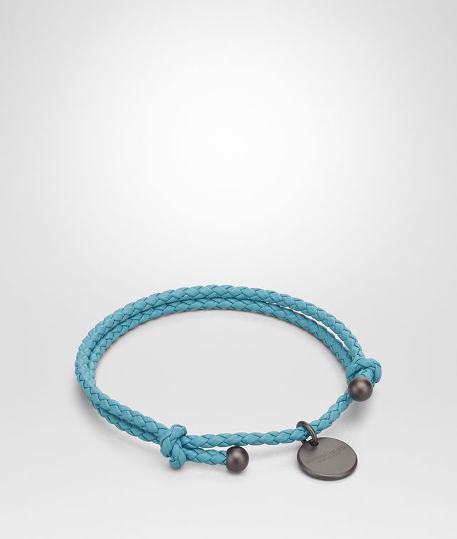 BOTTEGA VENETA AQUA INTRECCIATO NAPPA BRACELET Keyring or Bracelets E fp