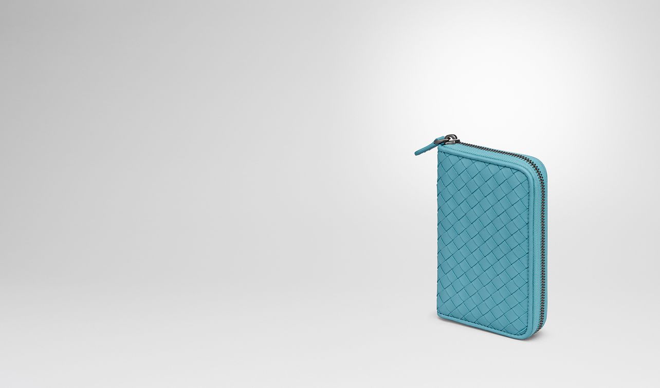 aqua intrecciato nappa continental wallet landing