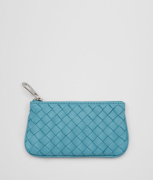 BOTTEGA VENETA AQUA INTRECCIATO NAPPA KEY CASE Keyring or Bracelets E fp