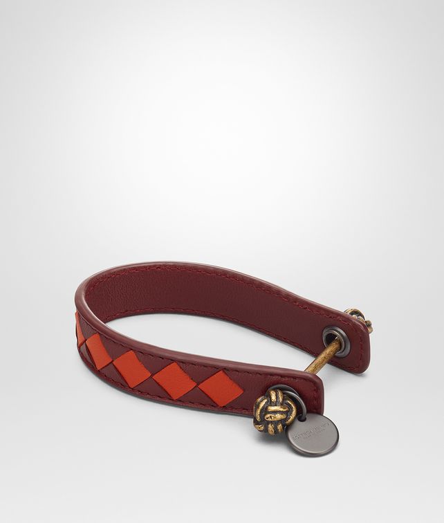 BOTTEGA VENETA DARK BAROLO INTRECCIATO NAPPA CLUB KEY RING Keyring or Bracelets E fp