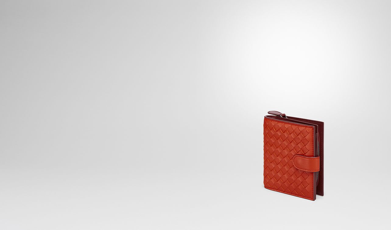 terracotta intrecciato nappa mini wallet landing