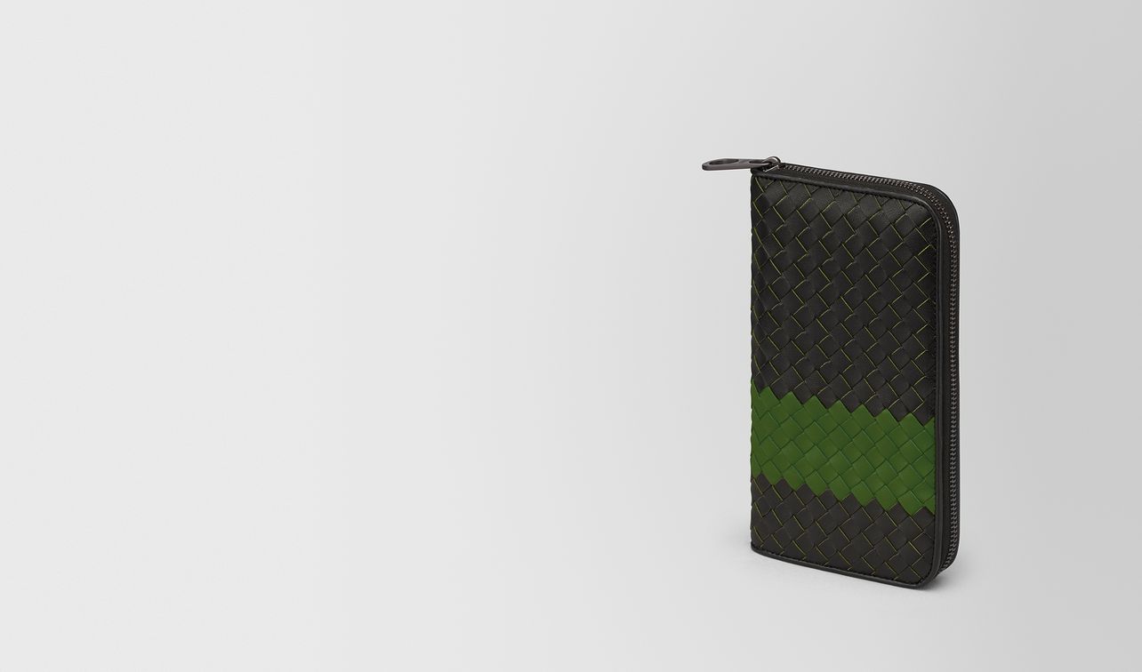 nero ivy intrecciato nappa zip-around wallet landing