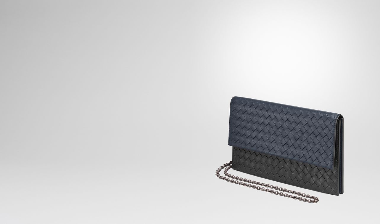 denim intrecciato nappa continental wallet landing