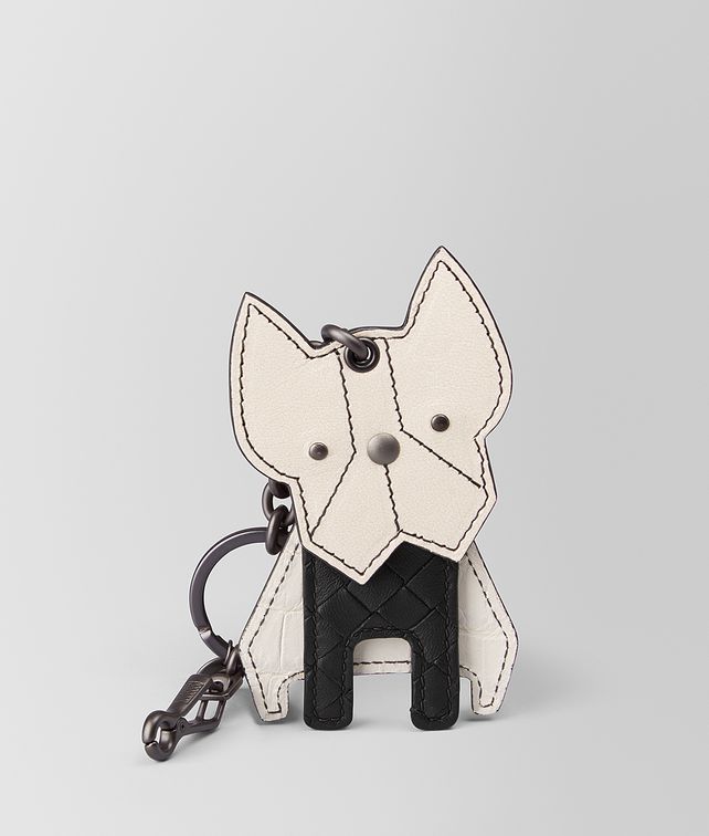 BOTTEGA VENETA CHARM IN GOATSKIN AND INTRECCIATO NAPPA Keyring or Bracelets E fp