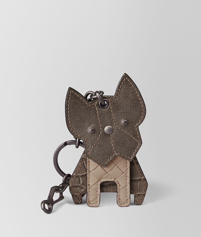 BOTTEGA VENETA CHARM IN GOATSKIN AND INTRECCIATO NAPPA Keyring or Bracelets E fp