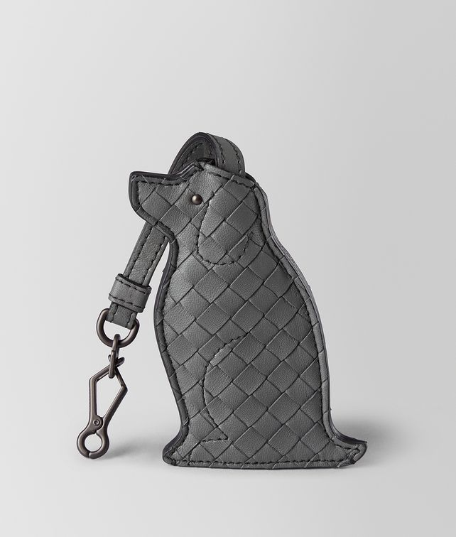 BOTTEGA VENETA LIGHT GREY DOG KEY RING Keyring or Bracelets E fp