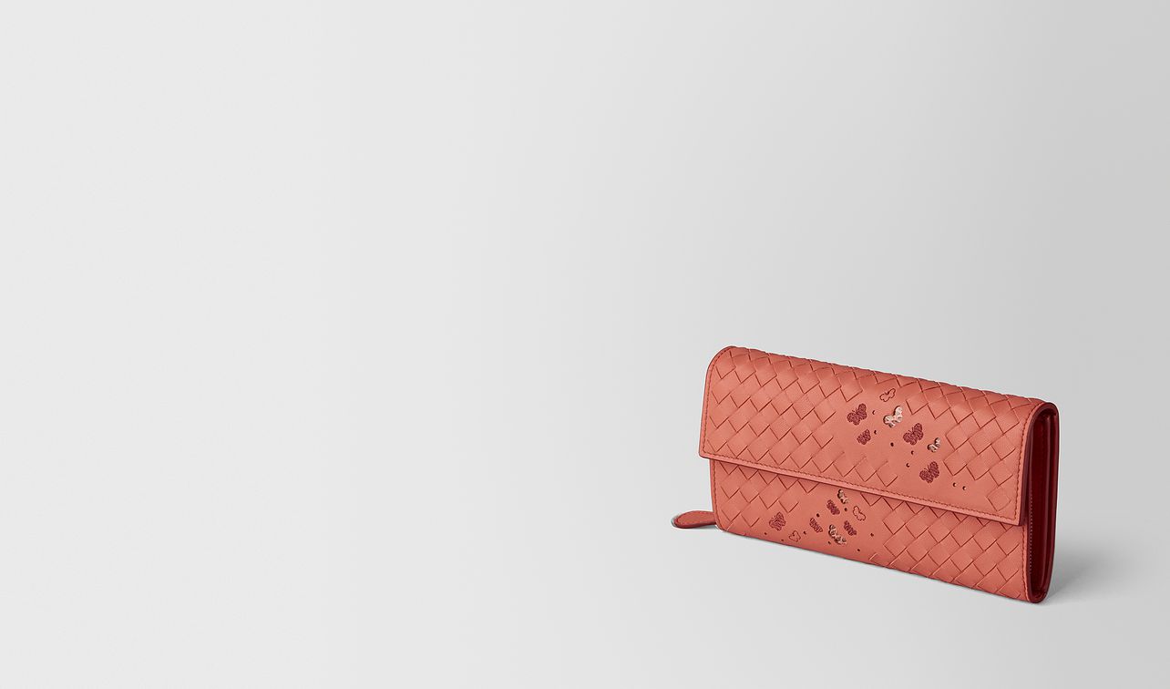 hibiscus intrecciato nappa ayers continental wallet landing