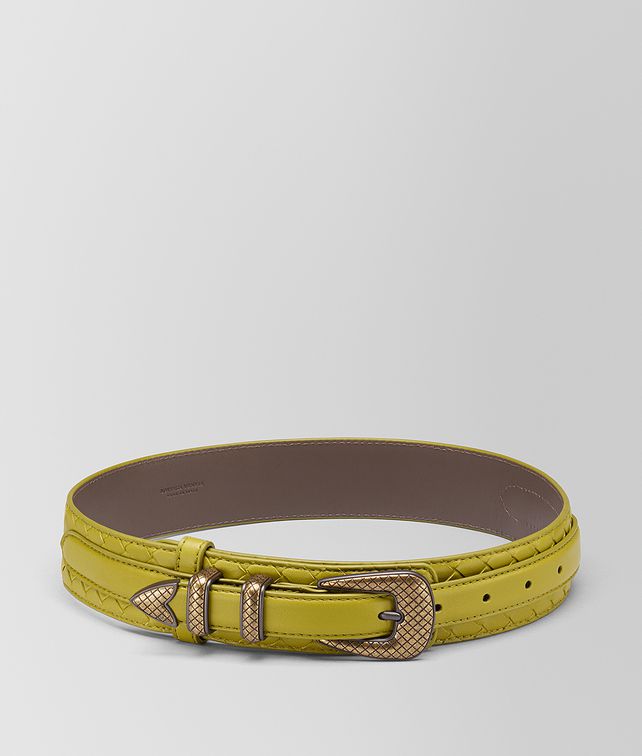 BOTTEGA VENETA CEINTURE EN INTRECCIATO NAPPA CHAMOMILE Ceinture Femme fp