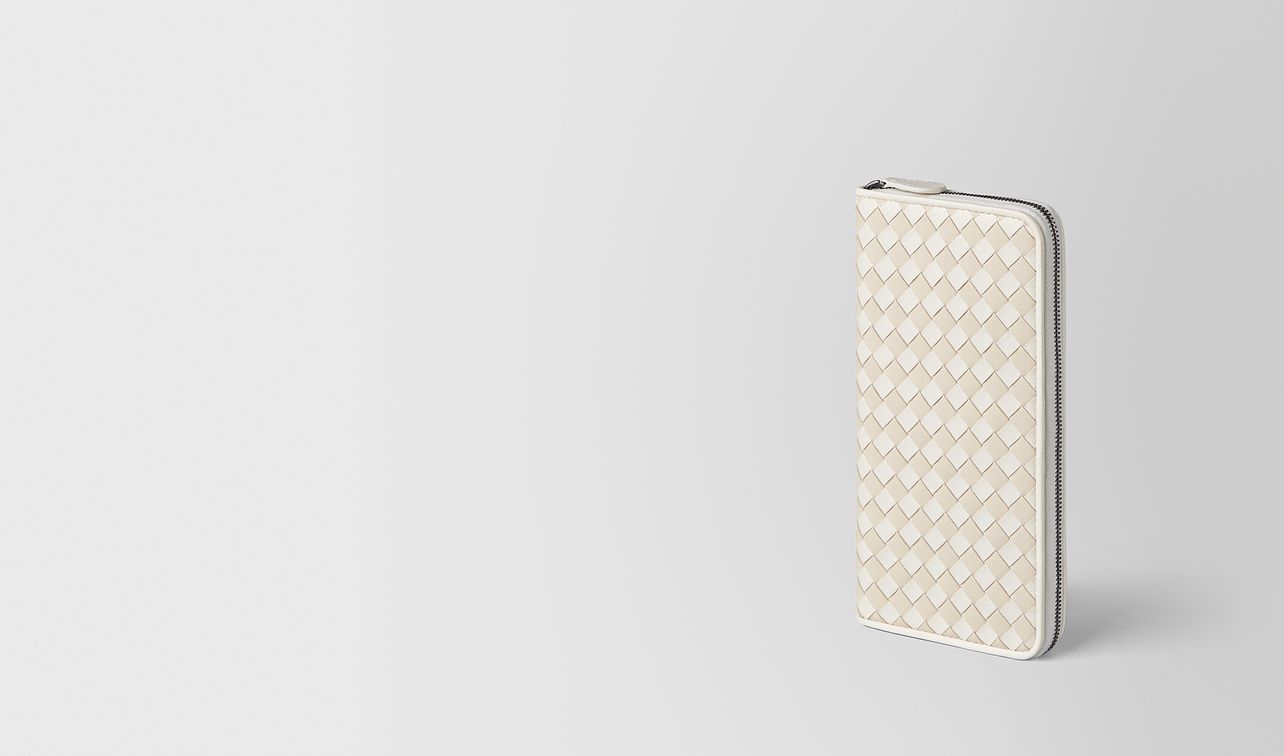 latte mist intrecciato palio zip-around wallet landing