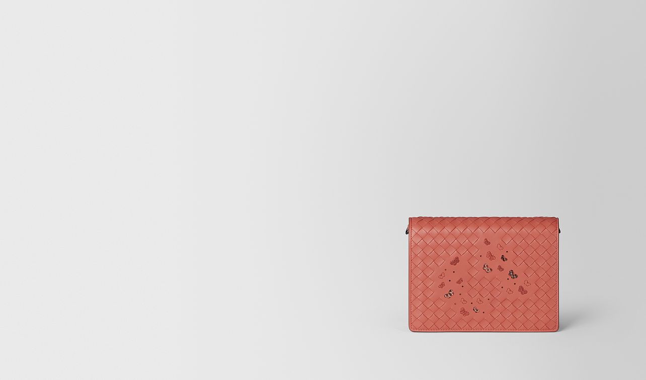 portafoglio con catena in intrecciato nappa ayers hibiscus landing