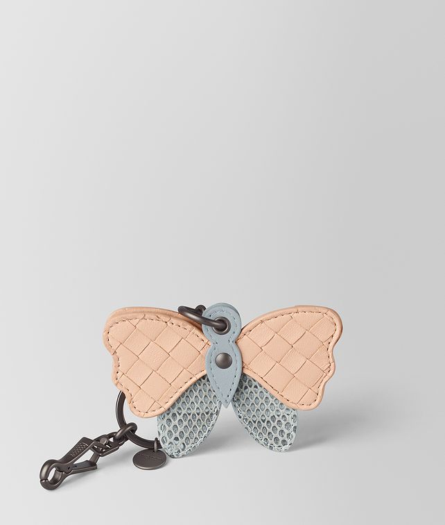 BOTTEGA VENETA ARCTIC AYERS/PEACH ROSE INTRECCIATO NAPPA CHARM Other Accessories E fp