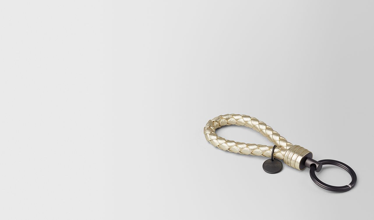 platino intrecciato gros grain key ring landing