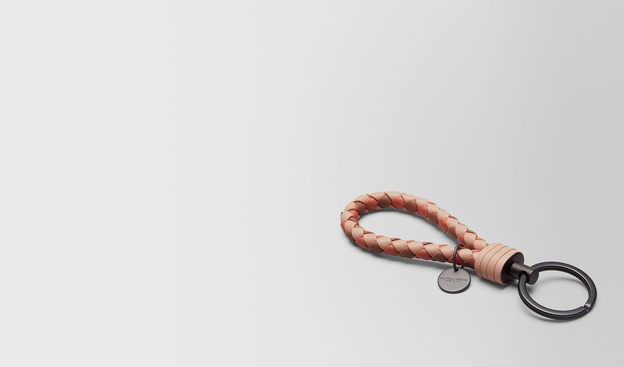 peach rose intrecciato lamb club key ring landing