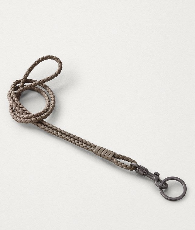 BOTTEGA VENETA PORTACHIAVI IN INTRECCIATO NAPPA LIMESTONE Portachiavi o Braccialetto E fp