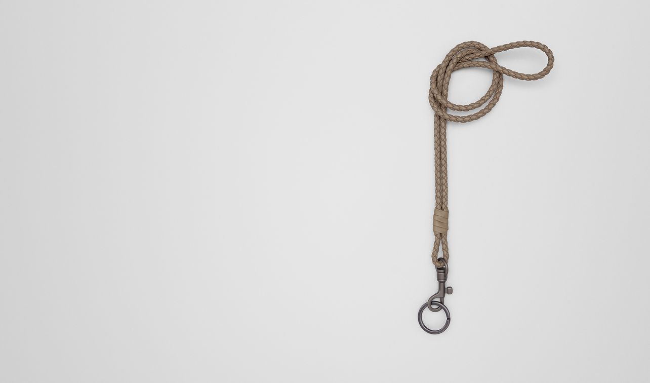 limestone intrecciato nappa key holder landing