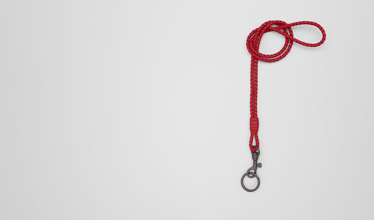 key ring in intrecciato nappa landing