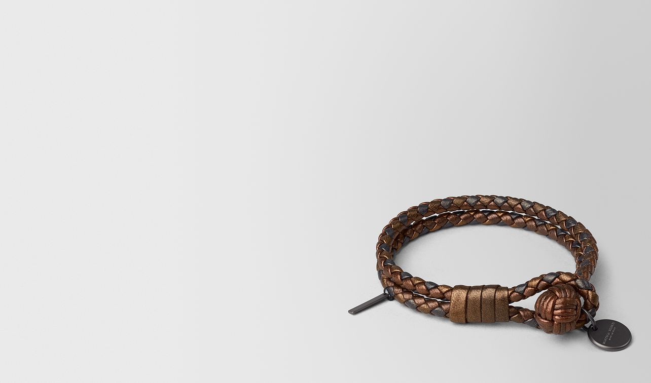 dark bronze intrecciato nappa bracelet landing