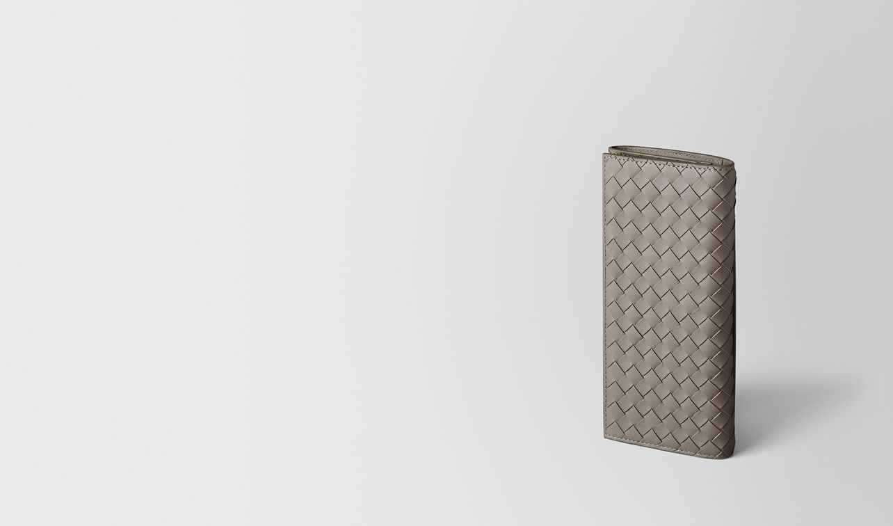 dark cement intrecciato vn continental wallet landing