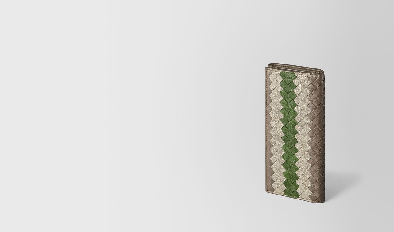 multicolor intrecciato club lamb continental wallet landing