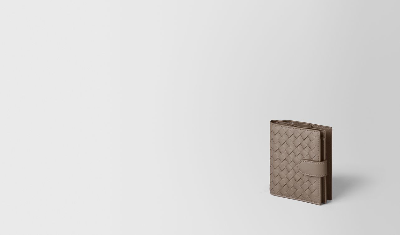 limestone intrecciato nappa mini wallet landing