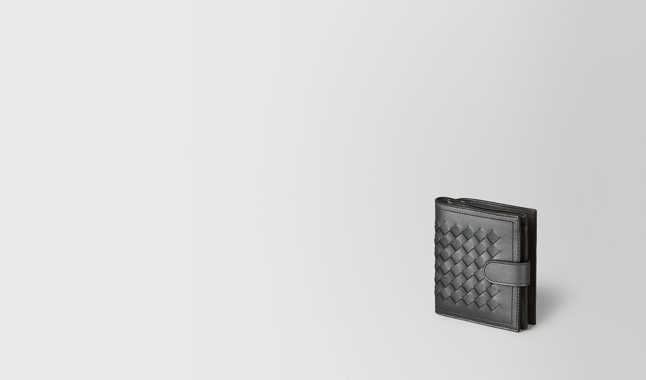 antique silver intrecciato nappa mini wallet landing