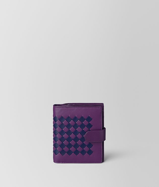 BOTTEGA VENETA PORTAFOGLIO MINI IN INTRECCIATO CHECKER MONALISA/ATLANTIC Portafoglio piccolo Donna fp