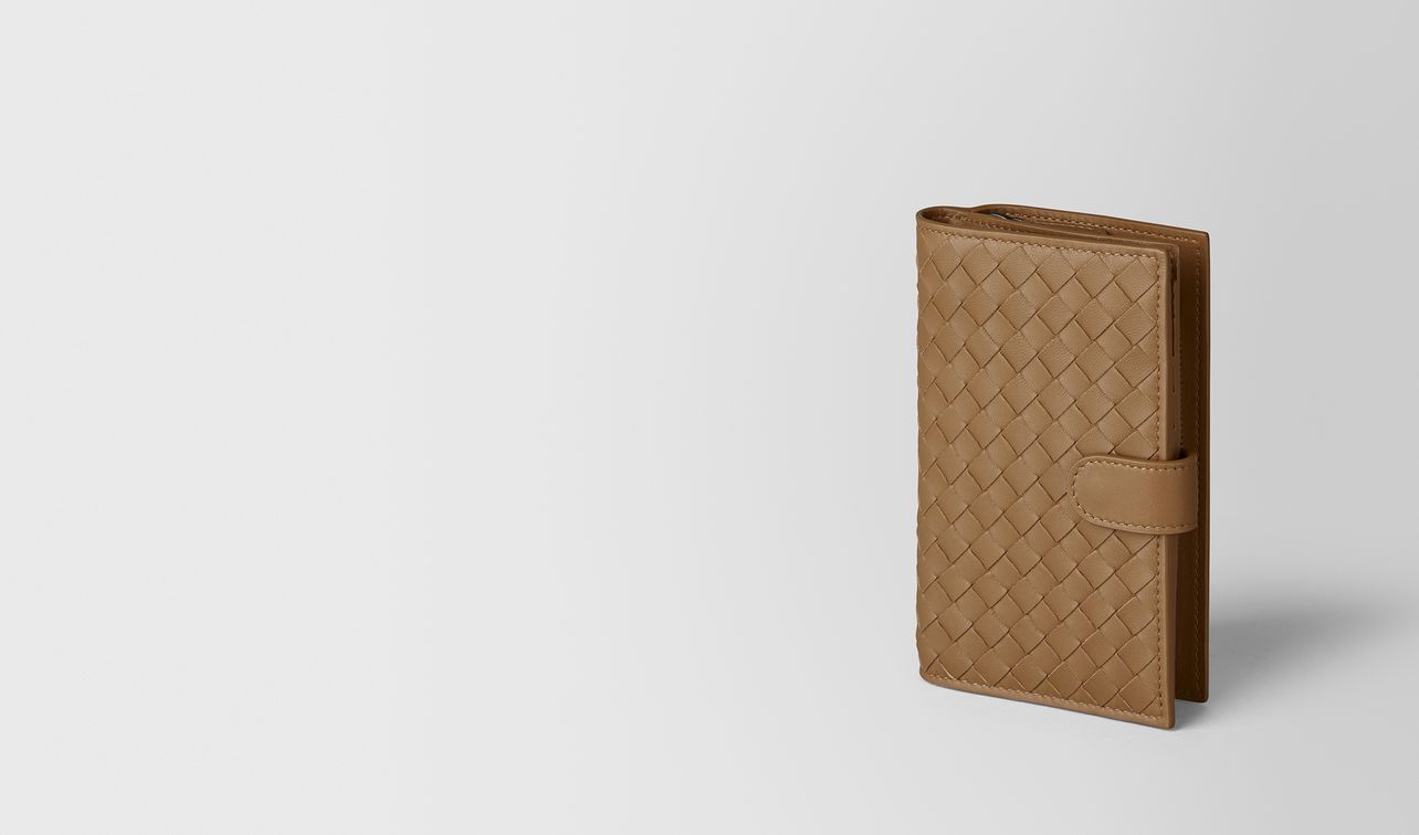 camel intrecciato nappa french wallet landing